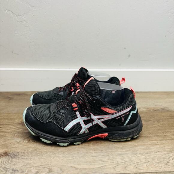 ASICS Gel Venture 8 Black And Pink Sneakers Women’s Size 8.5 Wide - Picture 2 of 11